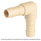 Codo 90° inserion de polipropileno, 1"